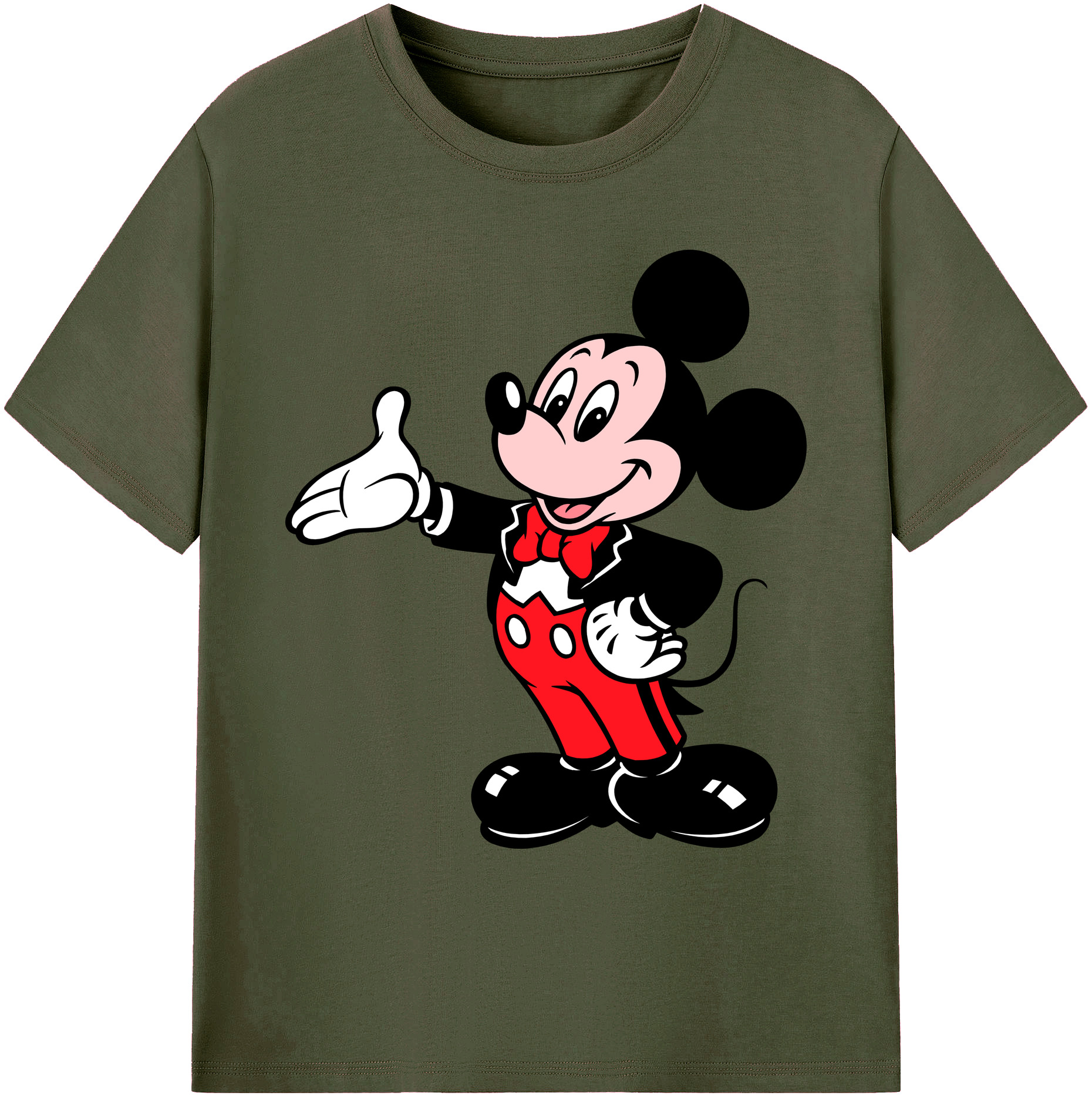 ミッキーマウス Mickey Mouse 綿100％ メンズ半袖Tシャツ｜肌触りやわらか＆通気性